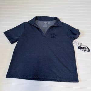 Concepts Sport Houston Astros Navy Collared Women’s Shirt Size Medium Loose Fit